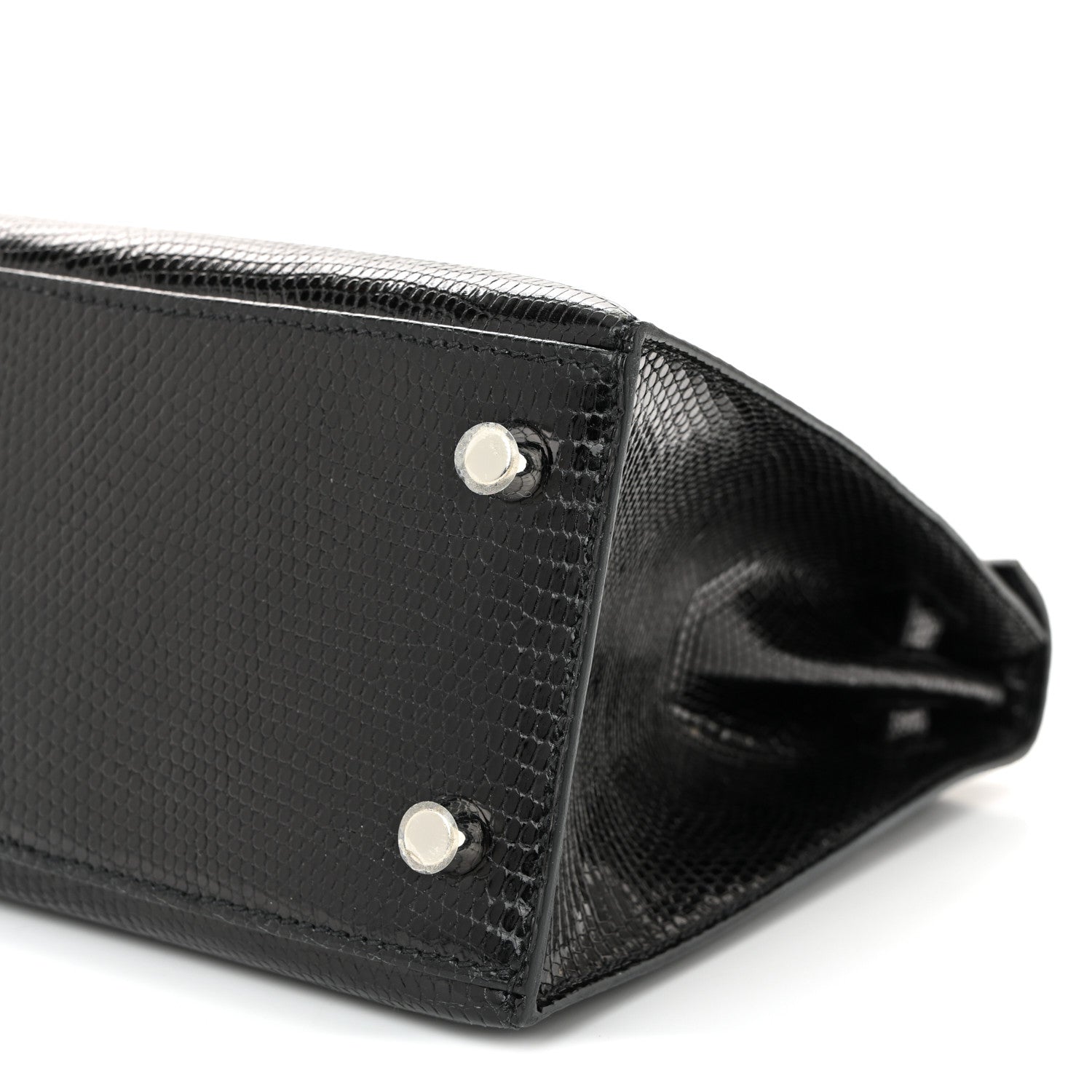 Hermes Lizard Niloticus Kelly Sellier 25 Black 10 of 11