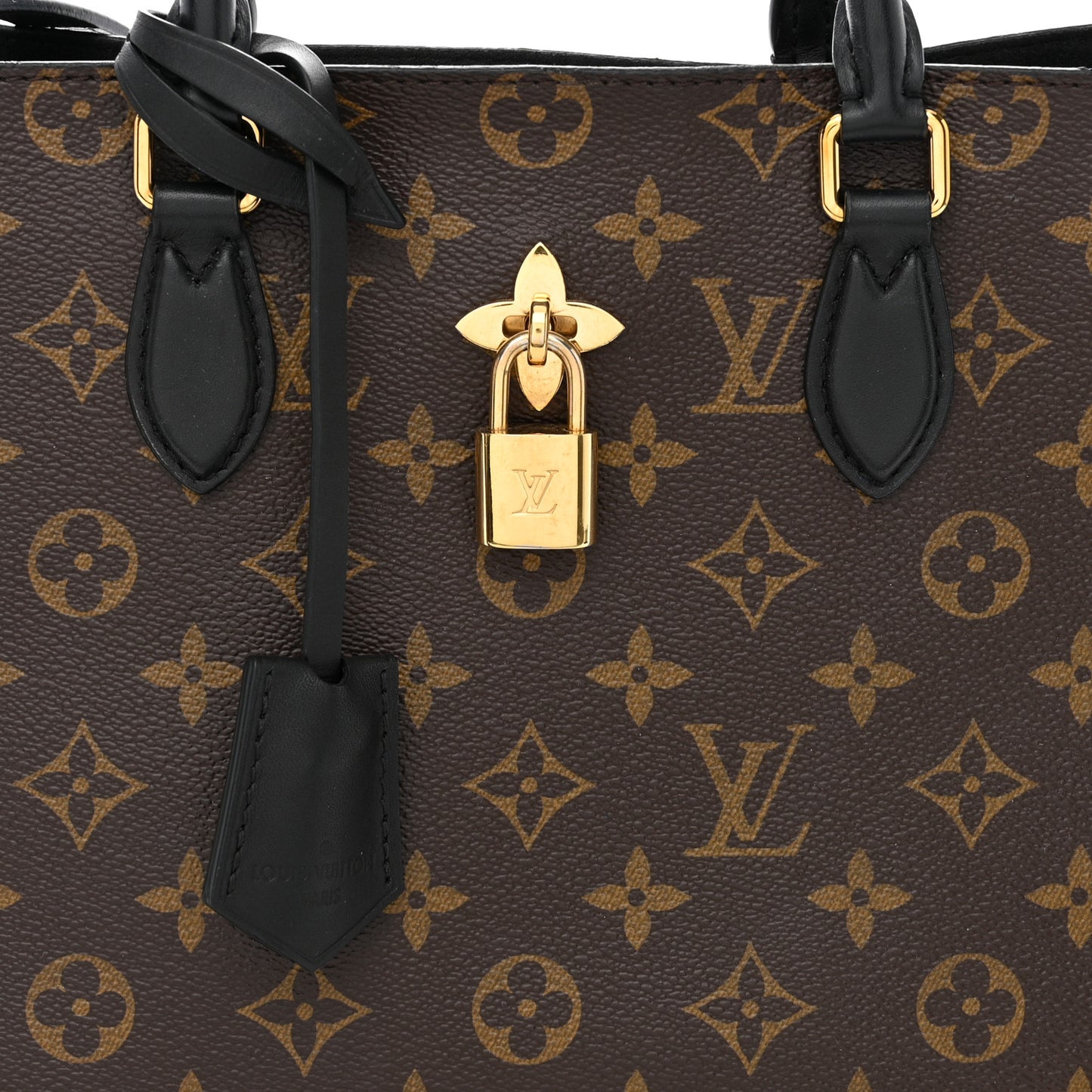 Monogram Flower Tote Black