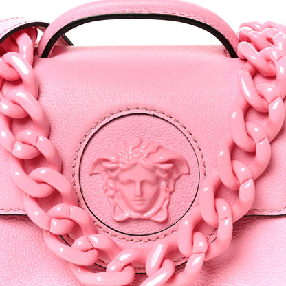 Versace Grained Calfskin Small La Medusa Top Handle Bag Pink 8 of 11