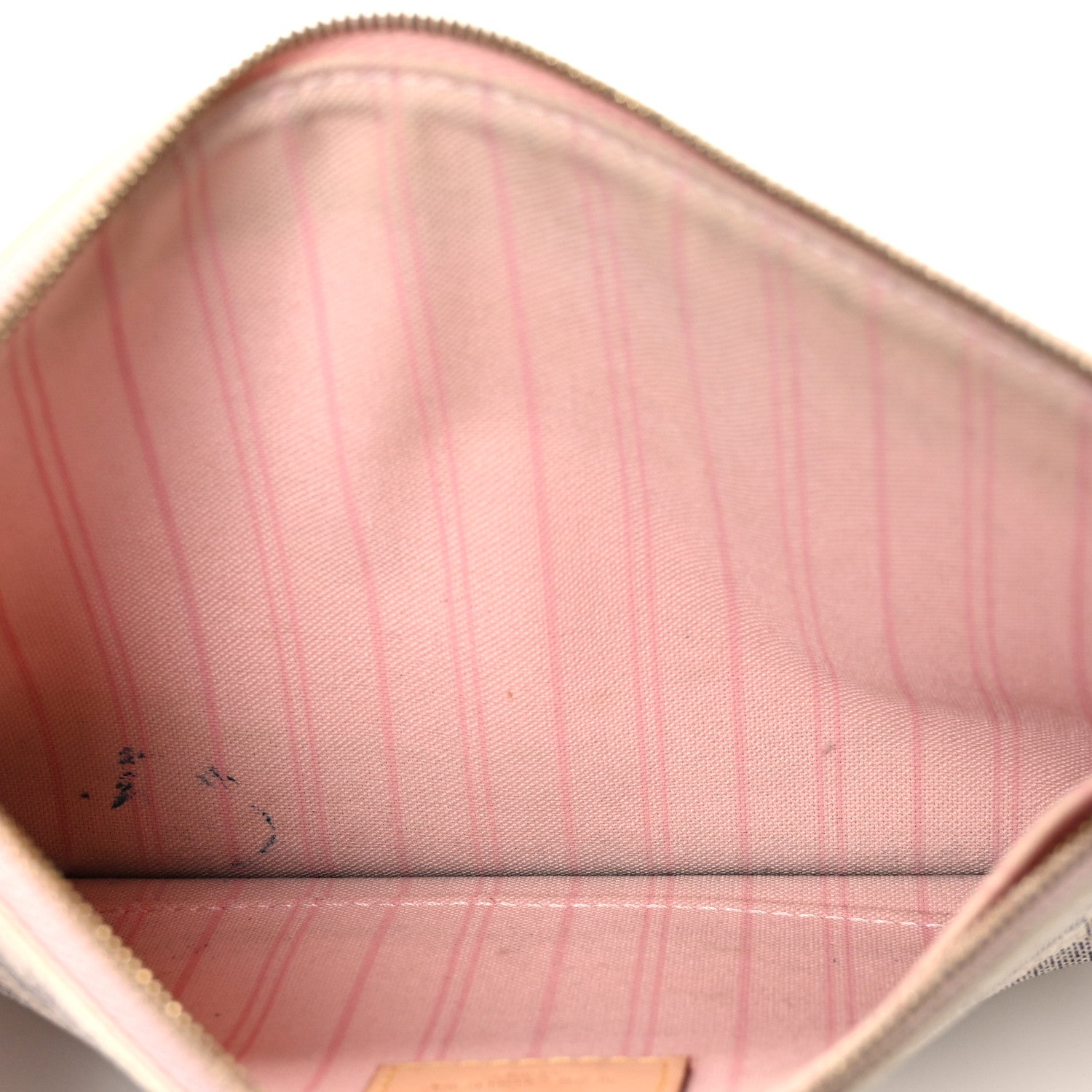 Louis Vuitton Damier Azur Neverfull MM GM Pochette Rose Ballerine 5 of 9