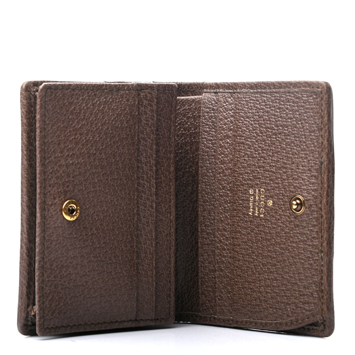 X DISNEY GG Supreme Monogram Web Three Little Pigs Ophidia Card Case Wallet Beige New Acero