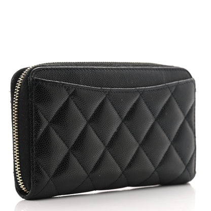 Chanel Caviar Quilted Medium Zip Around Wallet Black 3 of 8