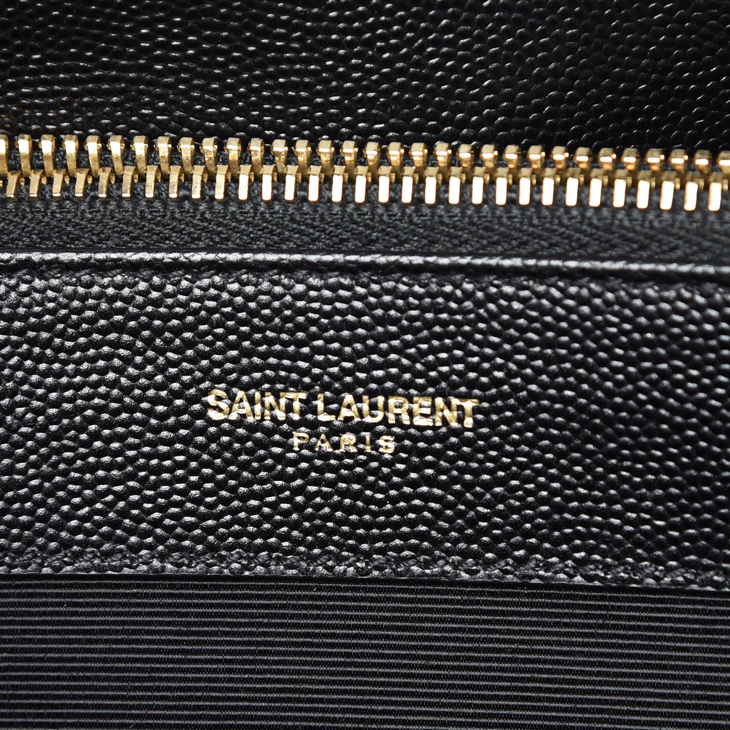 Saint Laurent Grain De Poudre Matelasse Chevron Monogram Shopping Bag Black 6 of 10