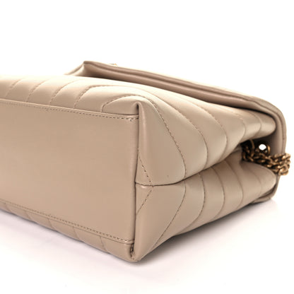 Saint Laurent Calfskin Y Quilted Monogram Small Loulou Chain Satchel Dark Beige 8 of 8