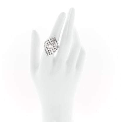 Parker & West by FASHIONPHILE 18K White Gold Diamond 2.95ctw Round Baguette Cut Cocktail Ring 53 6.5 2 of 8