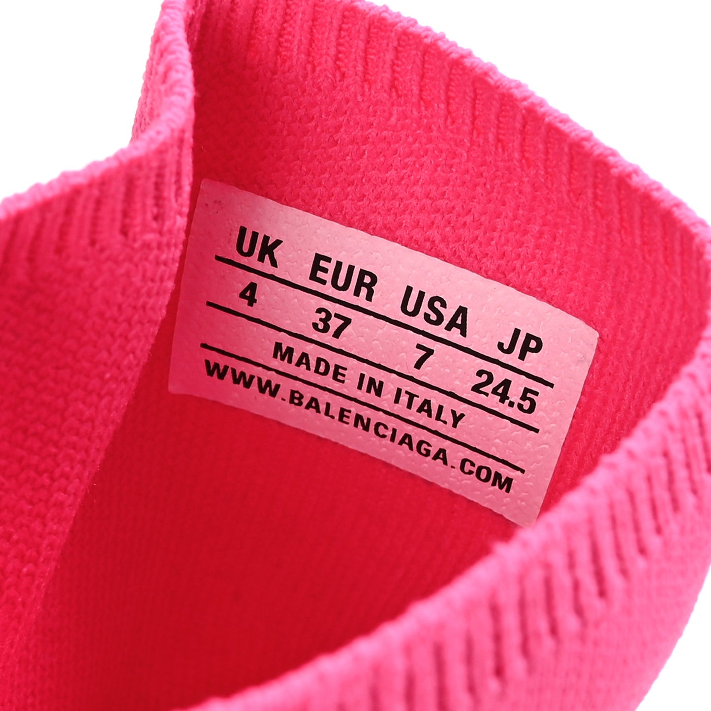 X VIBRAM Knit 80mm Toe Booties 37 Fluo Pink