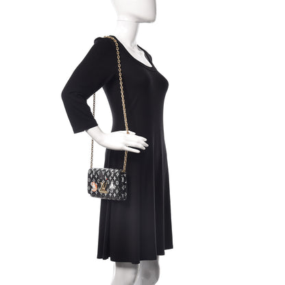 Louis Vuitton Catogram Twist Chain Wallet Black 2 of 5