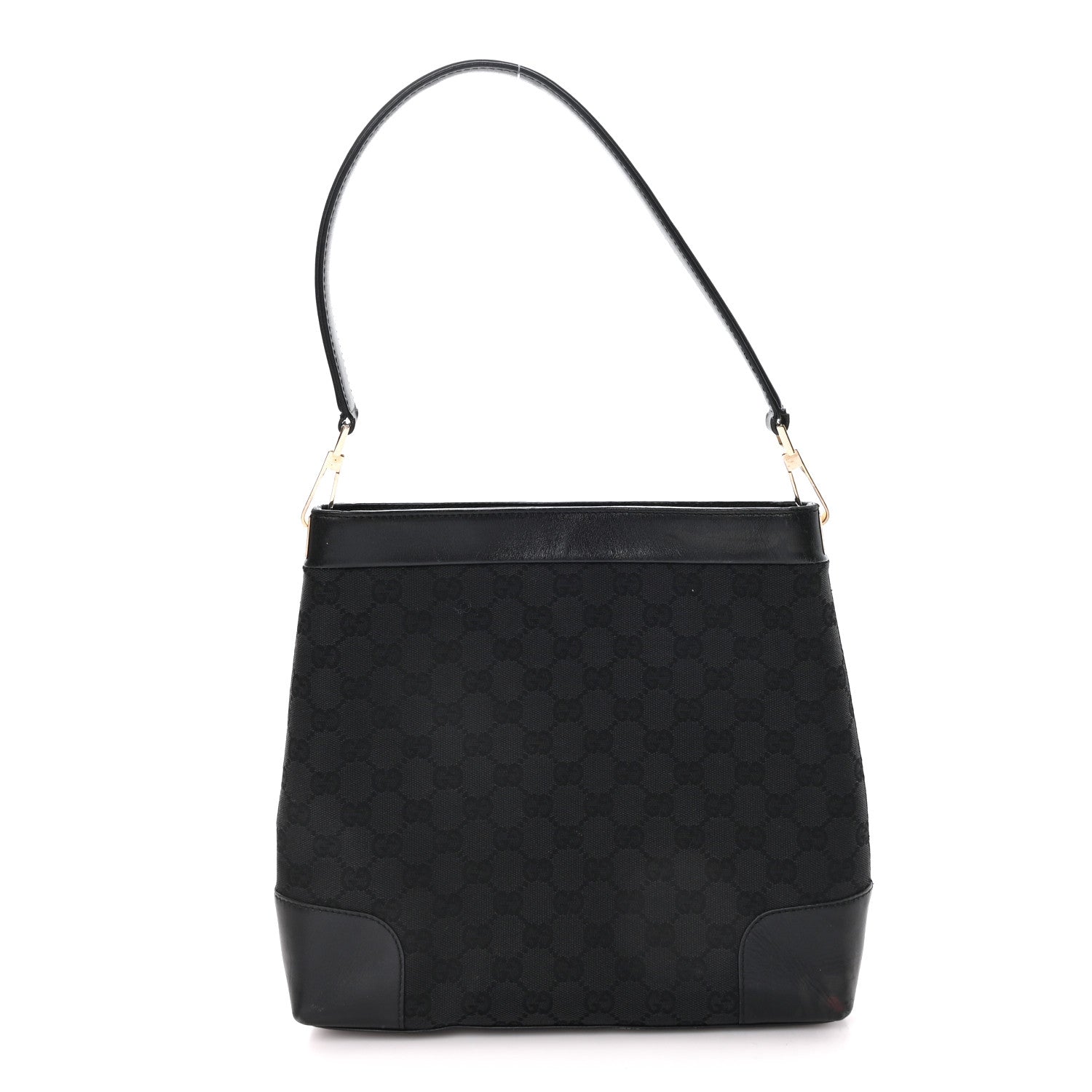 Gucci Monogram Shoulder Bag Black 1 of 12