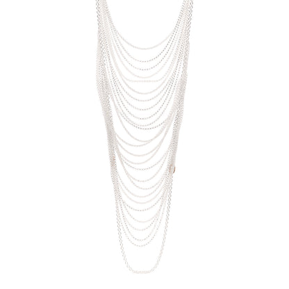 Hermes Sterling Silver 18K Rose Gold New Farandole Necklace 1 of 3