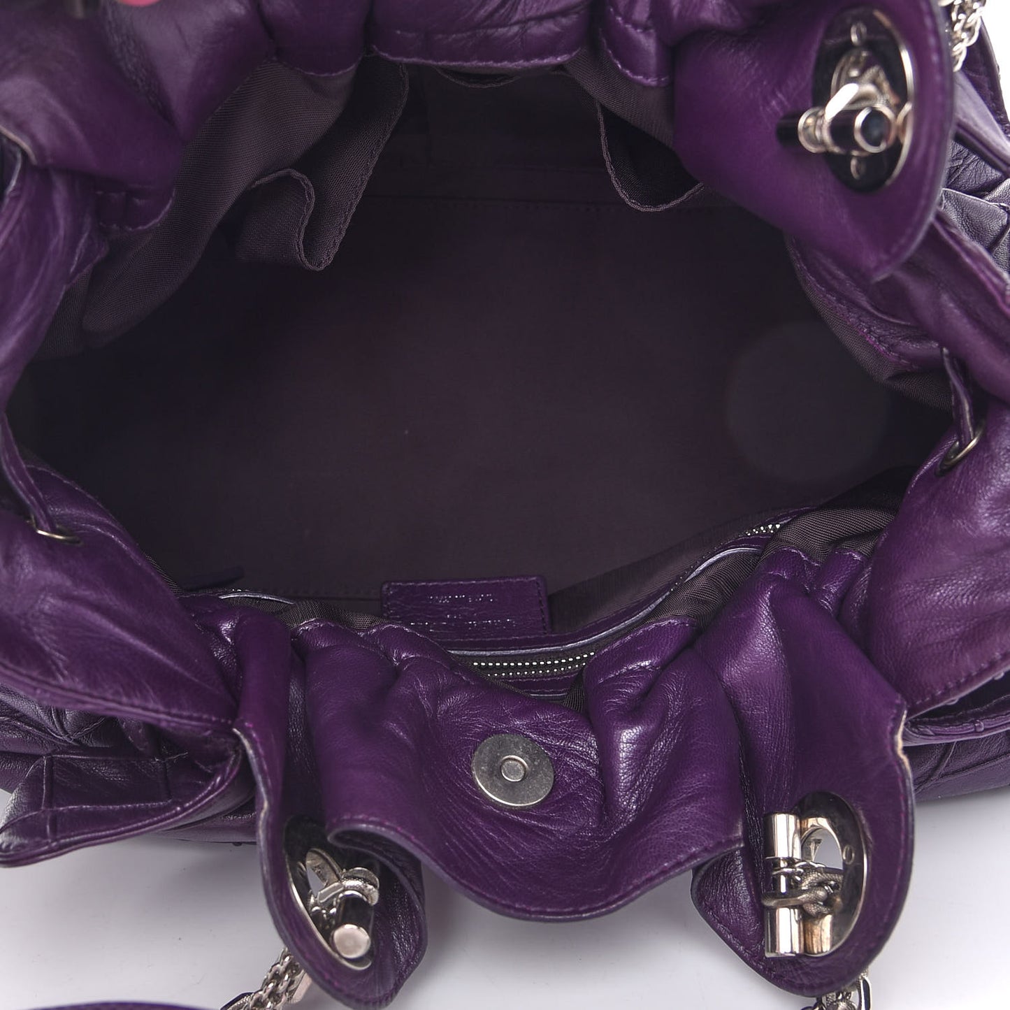 Lambskin Cannage Medium Le Trente Tote Purple