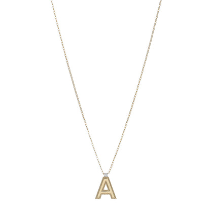 Roberto Coin 18K Yellow Gold Diamond Princess Initial A Pendant Necklace 1 of 4