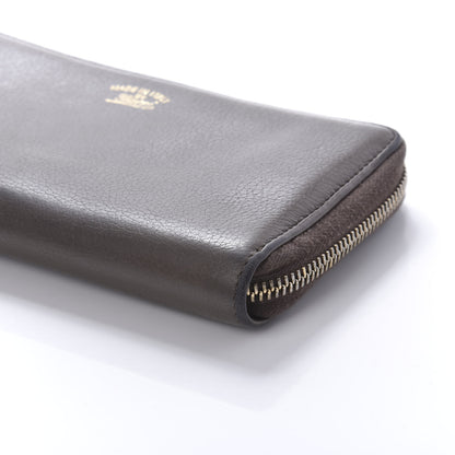 Gucci Dollar Calfskin Bamboo Tassel Zip Around Wallet Grey Field 7 of 10