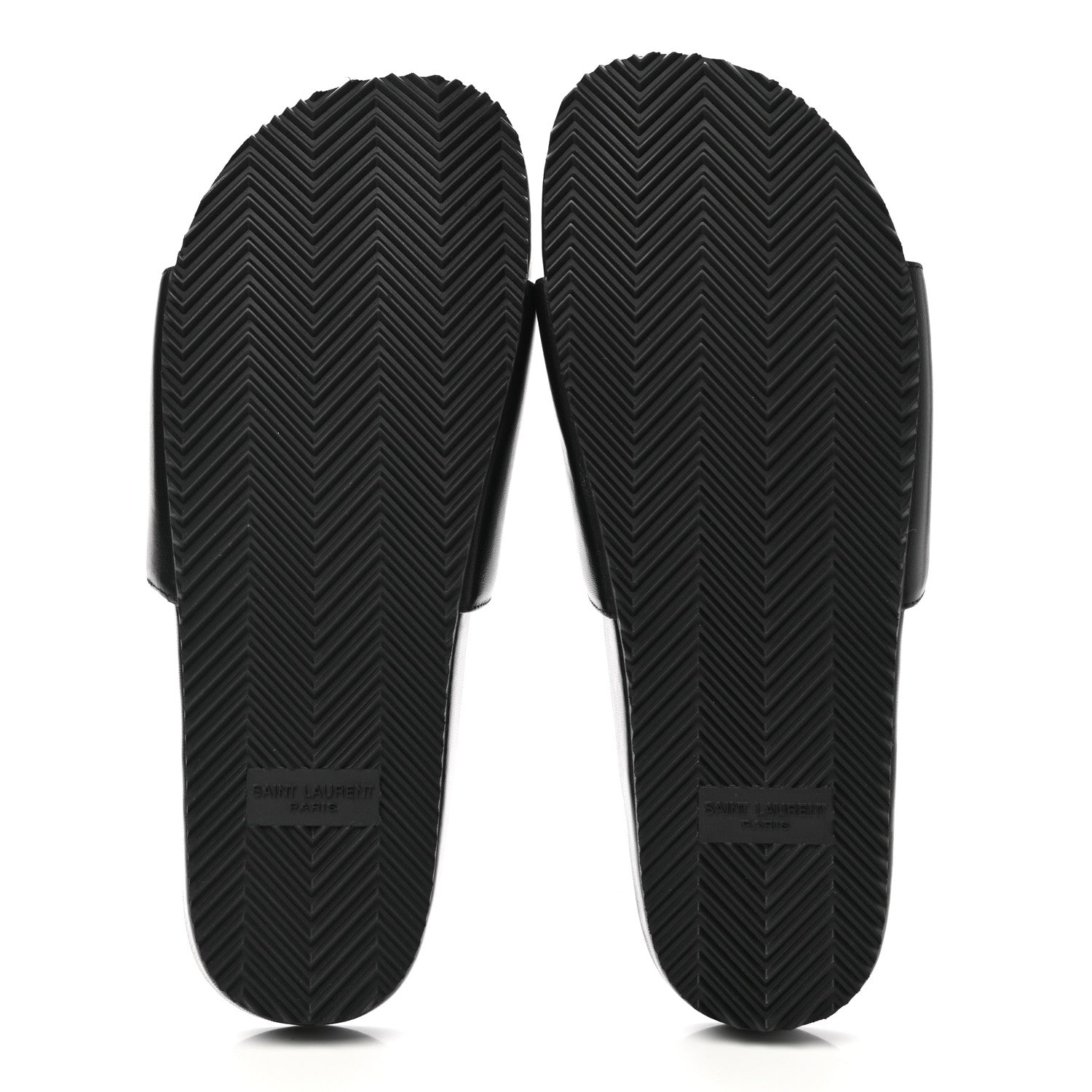 Saint Laurent Lambskin Joan Slide Sandals 39.5 Black 5 of 9