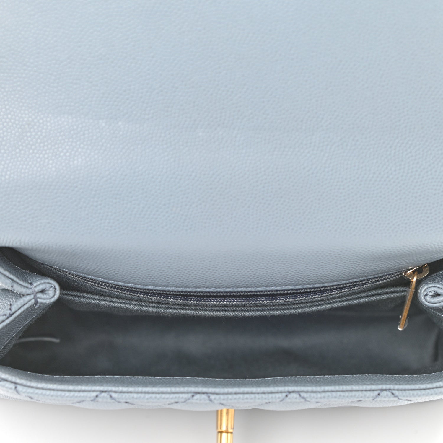 Chanel Caviar Quilted Mini Coco Handle Flap Light Blue 5 of 11