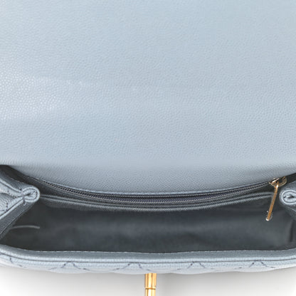 Chanel Caviar Quilted Mini Coco Handle Flap Light Blue 5 of 11