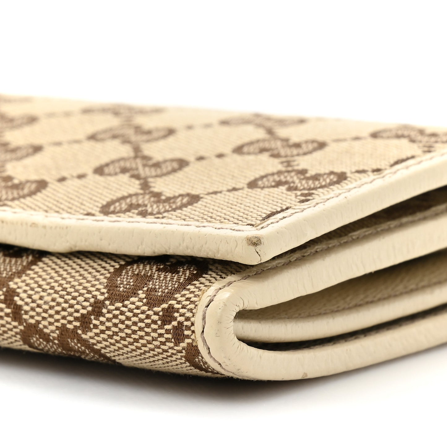 Monogram Metal Bar Continental Flap Wallet Off White