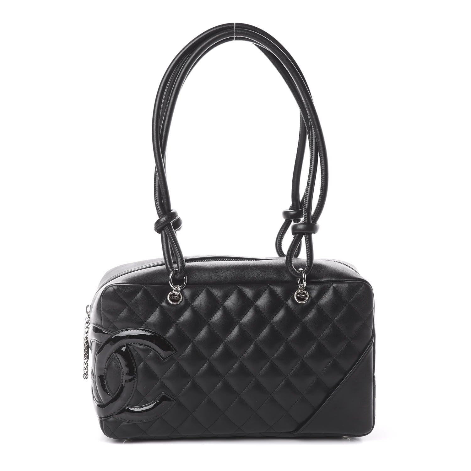 Chanel Calfskin Quilted Large Cambon Bowler Black 1 of 8