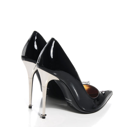 Tom Ford Patent Leather Pumps 37 Black Silver 4 of 7