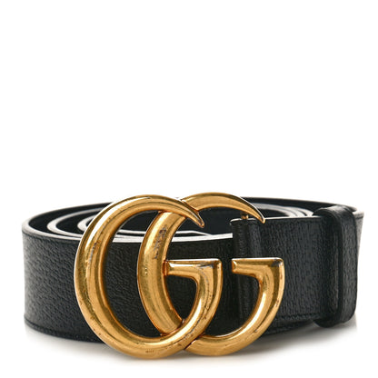 Gucci Textured Dollar Calfskin Double G 40mm Belt 110 44 Black 1 of 6
