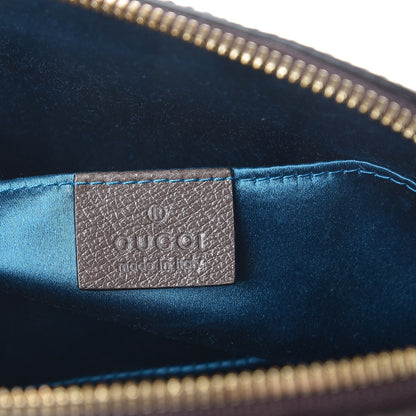 Gucci GG Supreme Monogram Textured Dollar Calfskin Web Small Ophidia Dome Shoulder Bag Beige Ebony New Acero 6 of 7