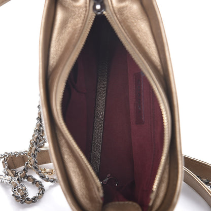 Chanel Metallic Goatskin Quilted Small Gabrielle Hobo Gold Bronze 7 of 10