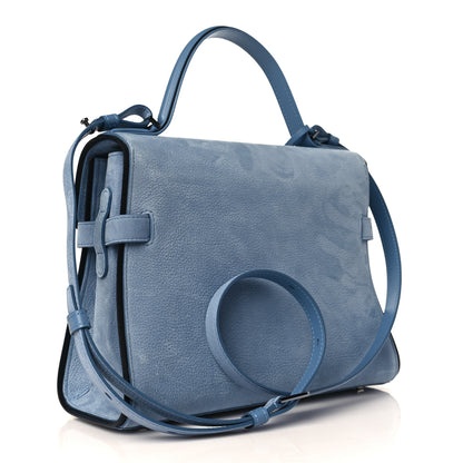 Delvaux Nubuck Santiag MM Tempete Satchel Denim 3 of 8