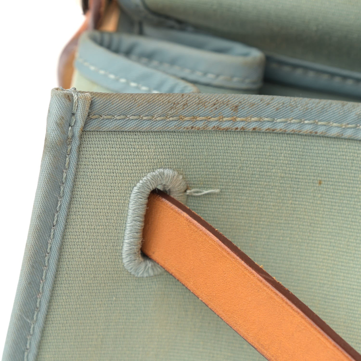 Hermes Toile Officier Barenia Herbag Zip PM 39 Ciel Natural 15 of 22