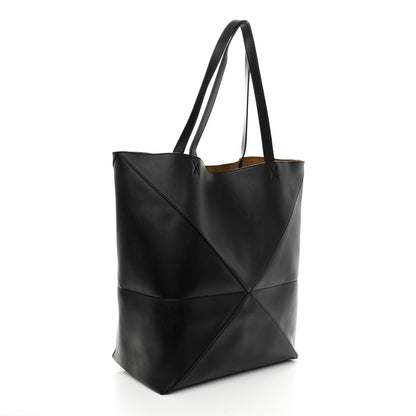 Loewe Shiny Calfskin Large Puzzle Fold Tote Black 3 of 15