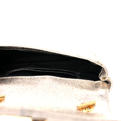 Saint Laurent Metallic Nappa Matelasse Chevron Classic Monogram Baby Chain Bag 5 of 12
