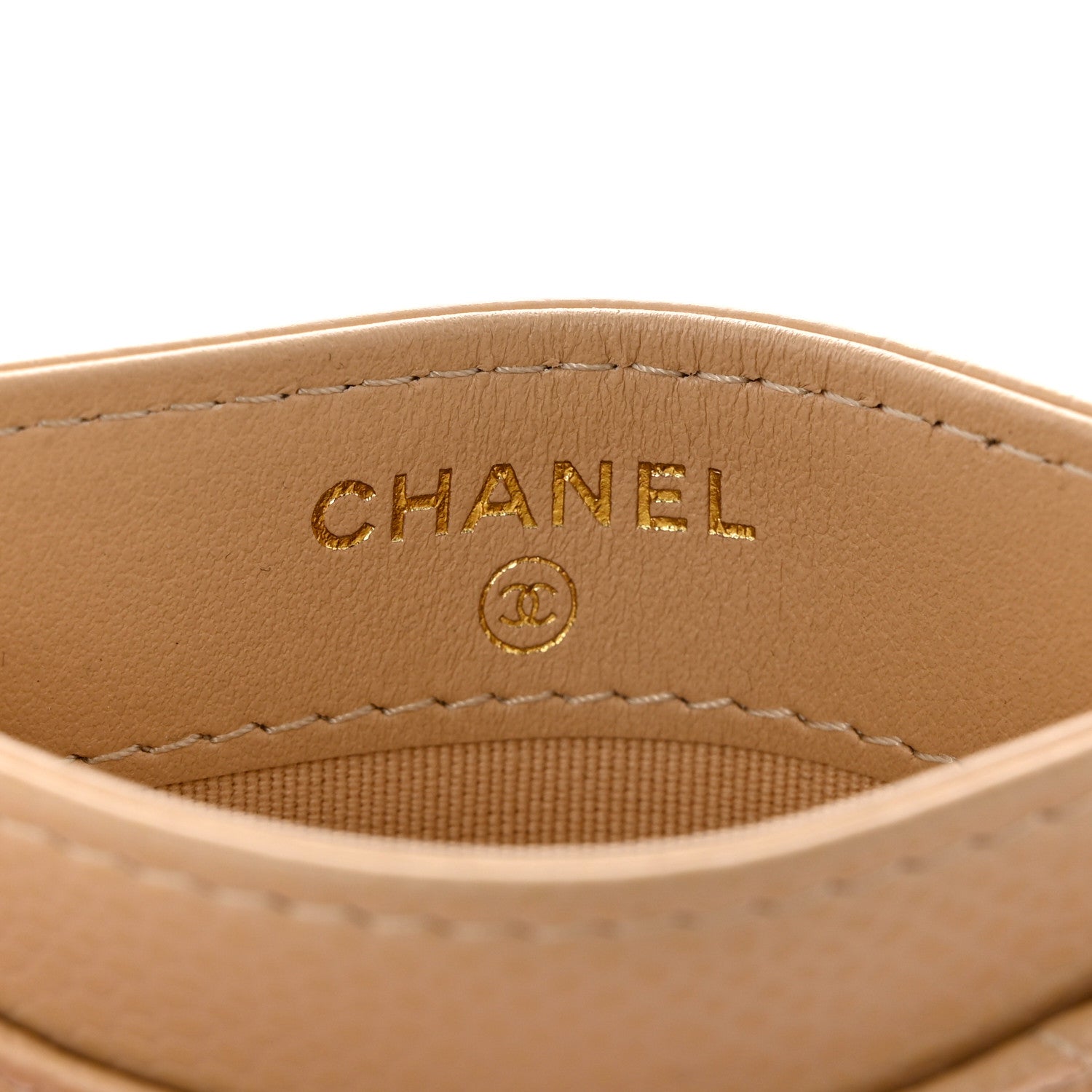 Chanel Caviar Quilted Card Holder Beige 6 of 9