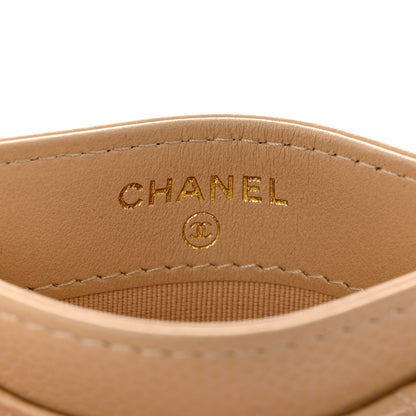 Chanel Caviar Quilted Card Holder Beige 6 of 9