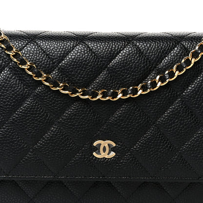 Chanel Caviar Quilted Wallet on Chain WOC Black 9 of 12
