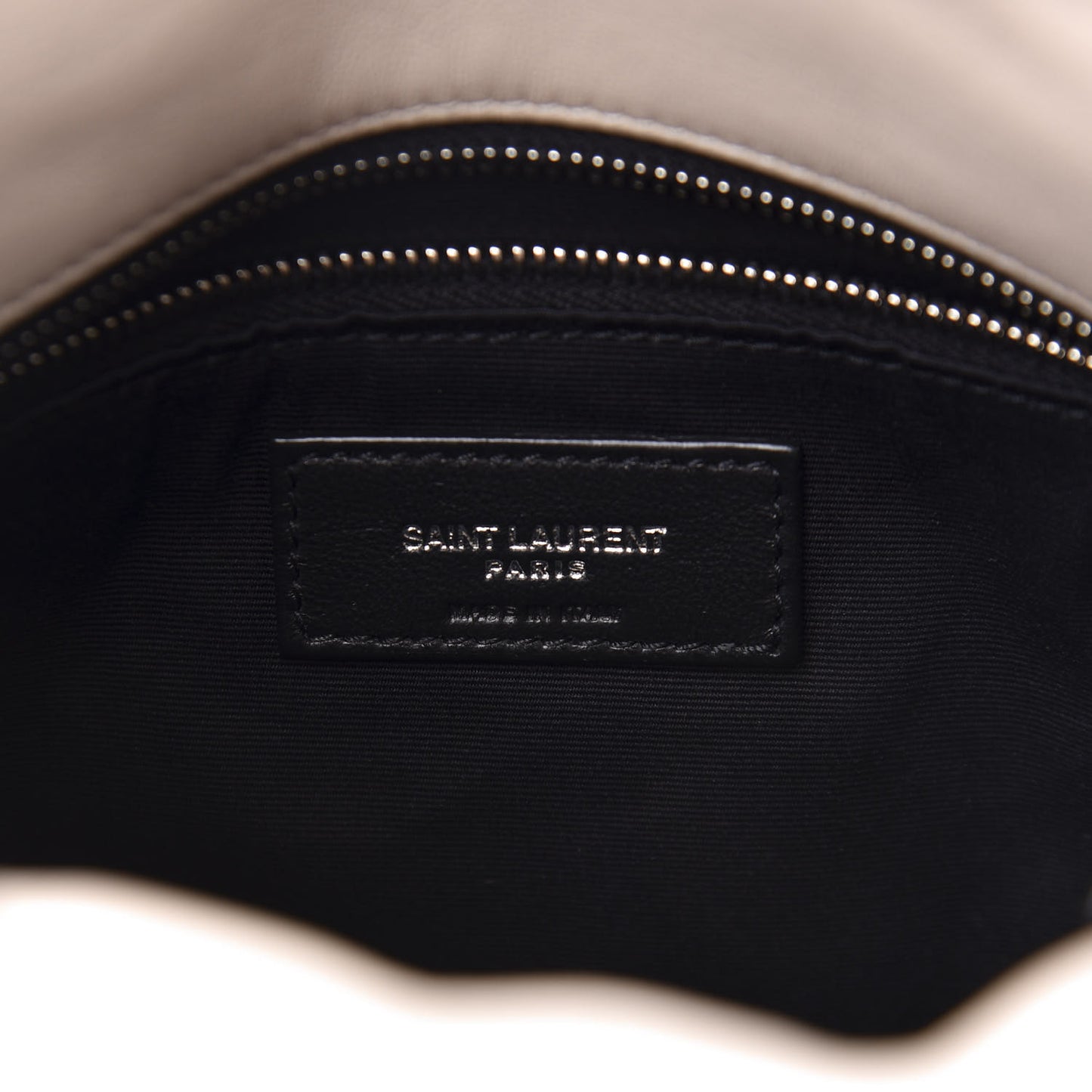 Lambskin Quilted Small Loulou Puffer Monogram Chain Satchel Blanc Vintage