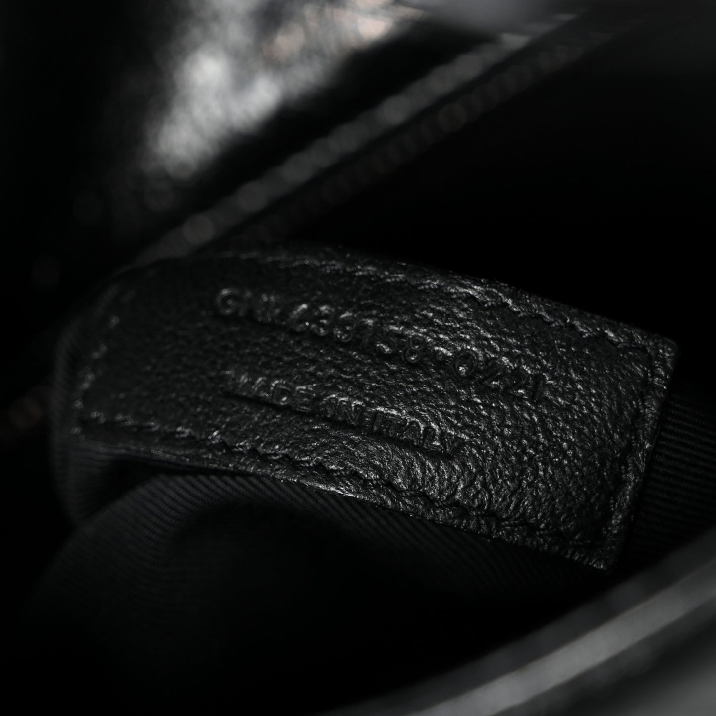 Crinkled Calfskin Matelasse Monogram Medium Niki Chain Satchel Black
