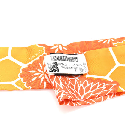 Hermes Silk The Three Graces Twilly Orange Mangue Anthracite 3 of 3