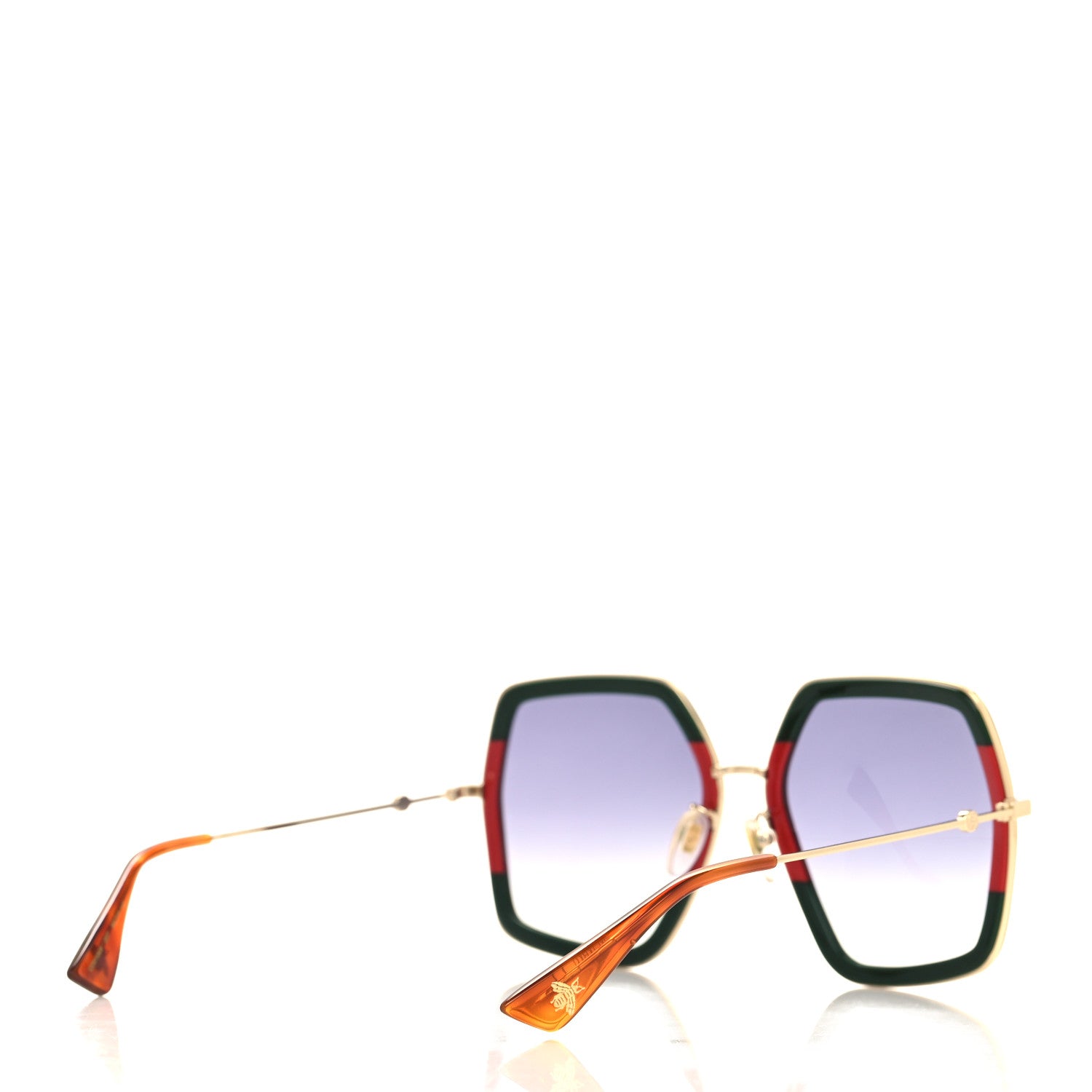 Gucci Square Frame Web GG0106S Sunglasses Tortoise 4 of 7