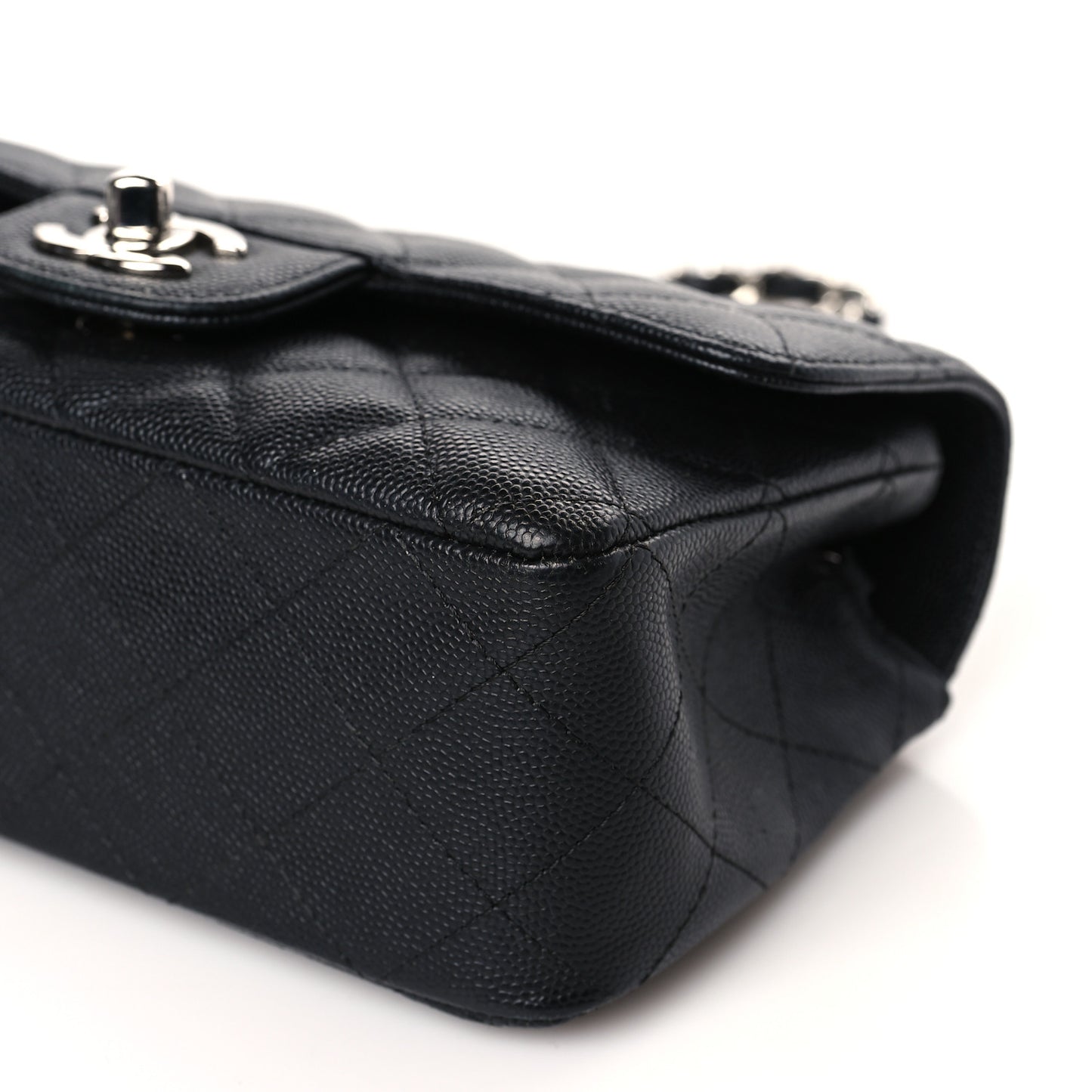 Caviar Quilted Mini Rectangular Flap Black