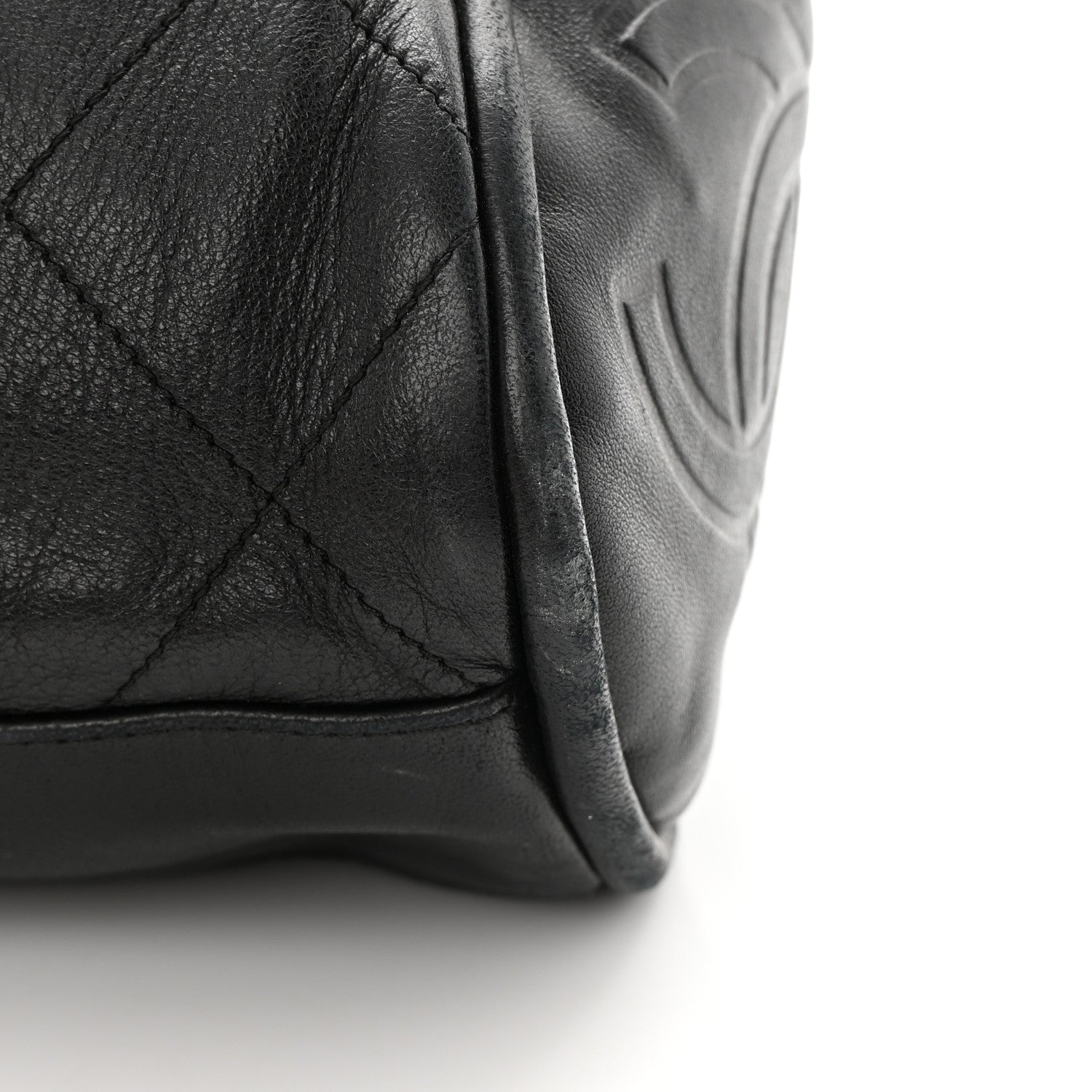 Chanel Lambskin Stitched Medium Ultimate Soft Tote Black 11 of 12