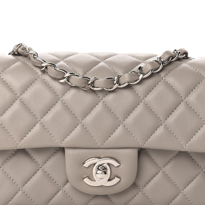 Chanel Lambskin Quilted Mini Rectangular Flap Grey 10 of 11