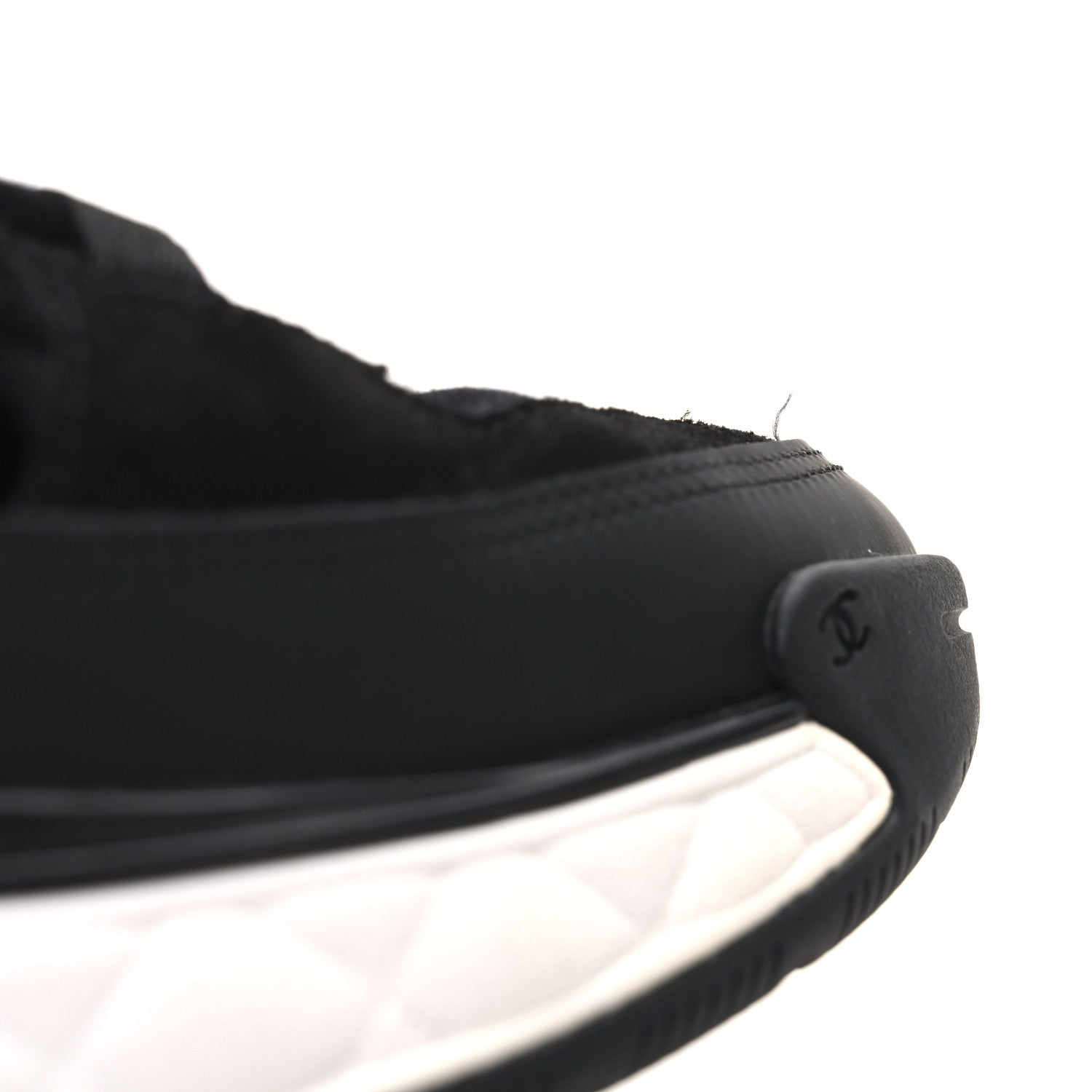 Chanel Velvet Calfskin Mixed Fibers CC Sneakers 39.5 Black 10 of 10