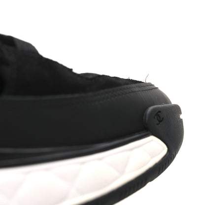 Chanel Velvet Calfskin Mixed Fibers CC Sneakers 39.5 Black 10 of 10
