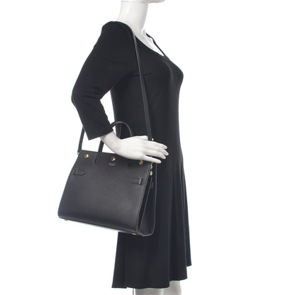Burberry Grainy Calfskin Small Title Bag Black 2 of 9