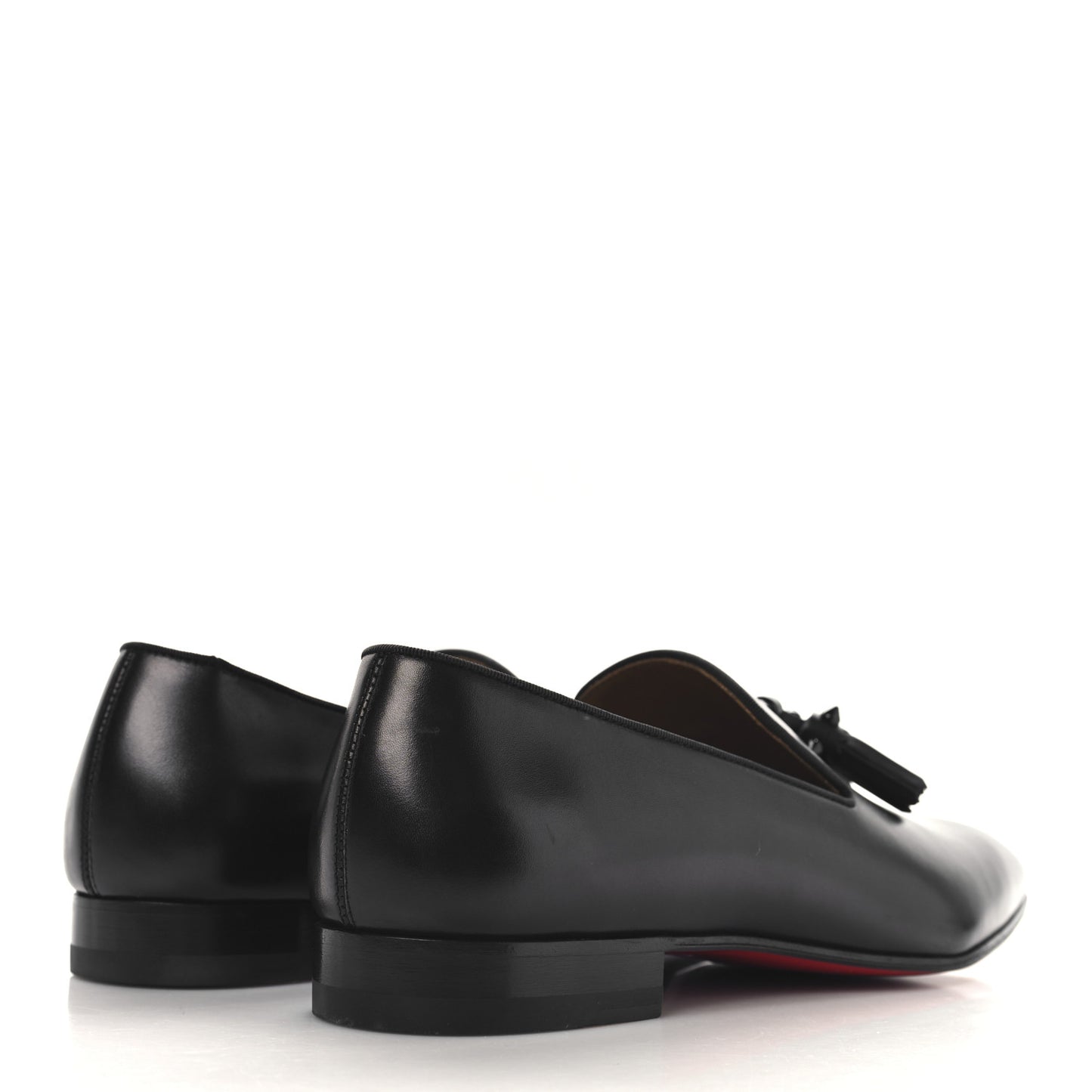 Calfskin Tassel Dandelion Mens Dandelion Flat Loafers 42 Black