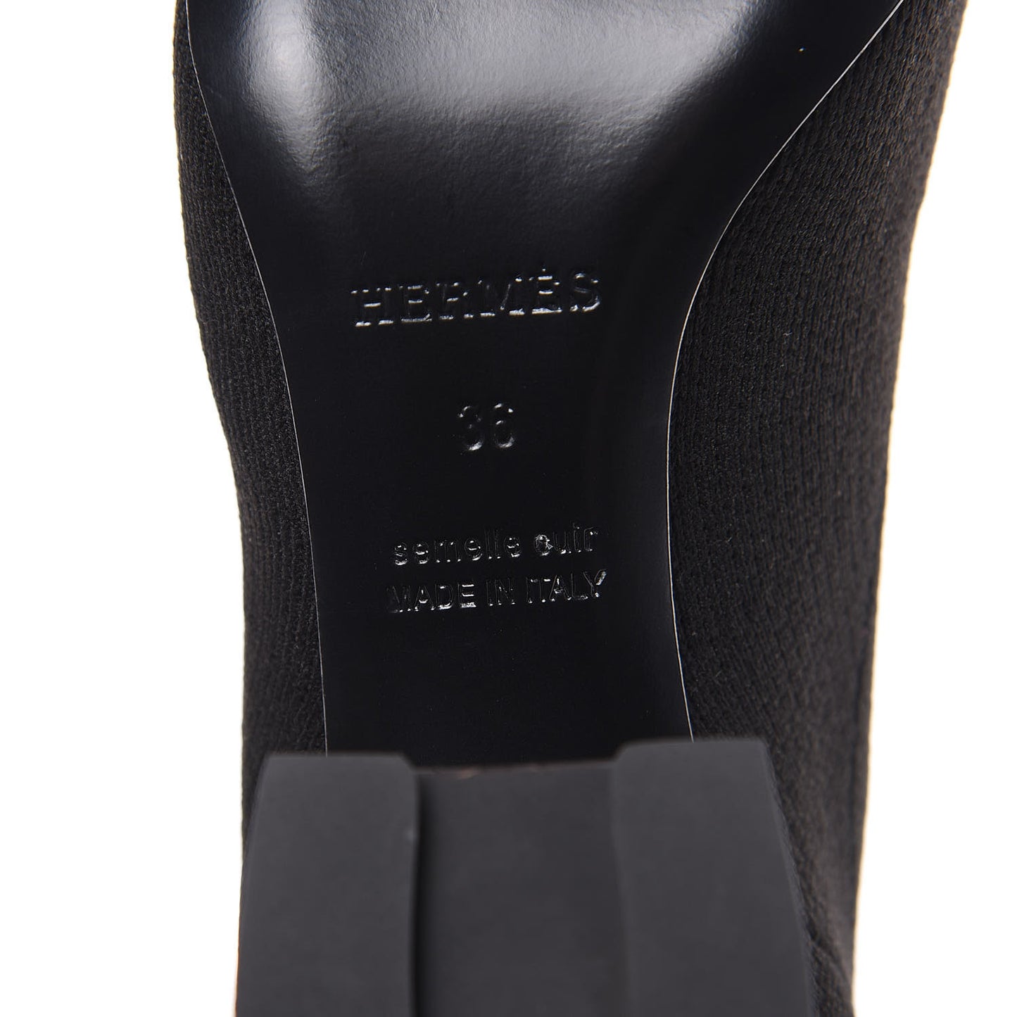 Knit Calfskin Volver Ankle Boots 36 Black