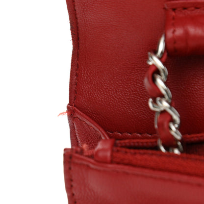 Chanel Lambskin Quilted Wallet On Chain WOC Red 12 of 17