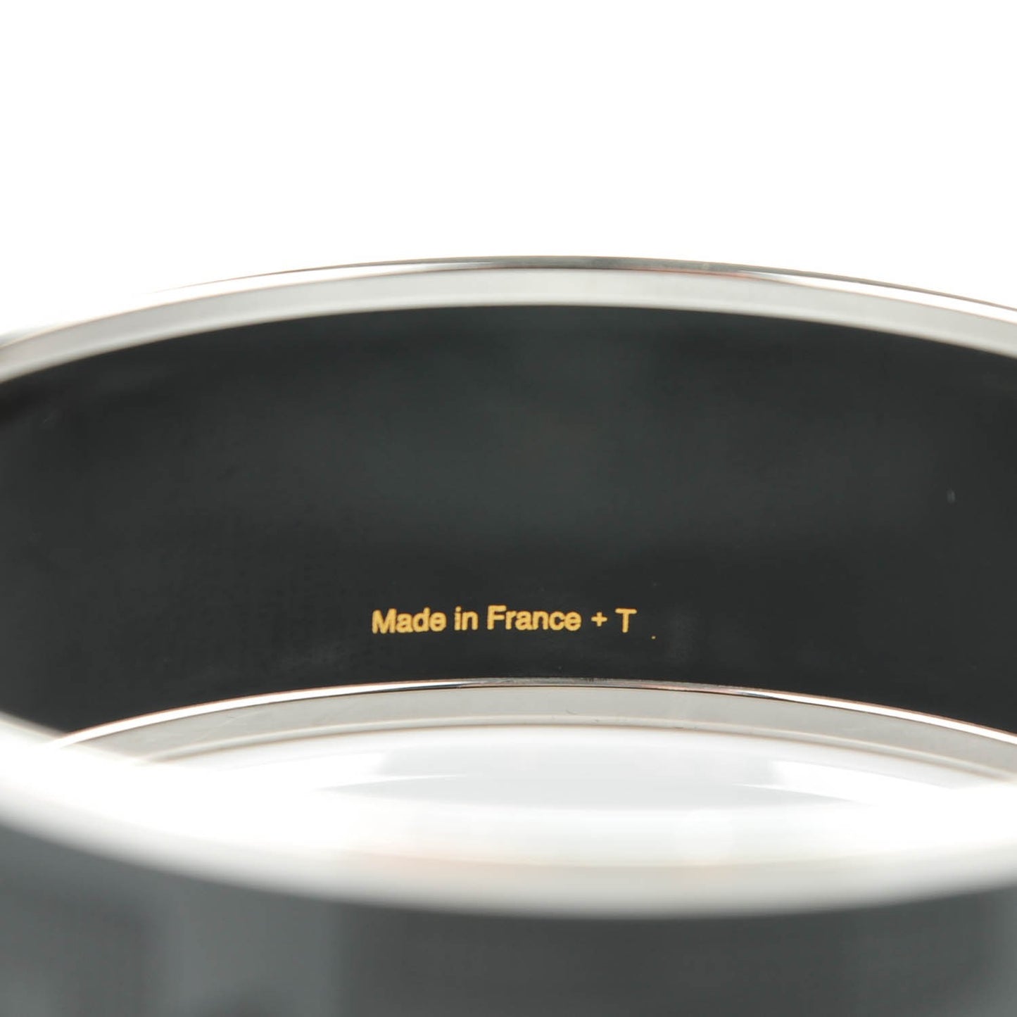 Enamel Wide Printed Sellier Bracelet 65 Black