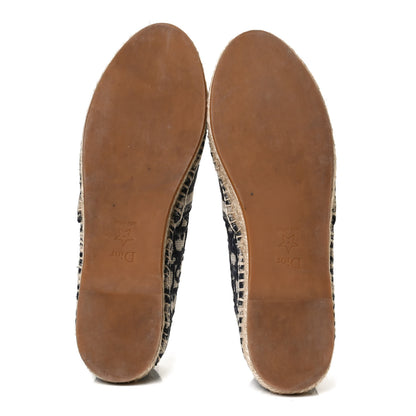 Christian Dior Oblique Embroidered Granville 15mm Espadrilles 38.5 Deep Blue 7 of 11