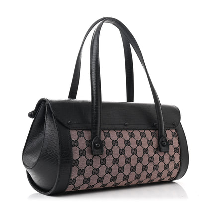 Gucci Monogram Bamboo Bullet Handbag Black 3 of 10