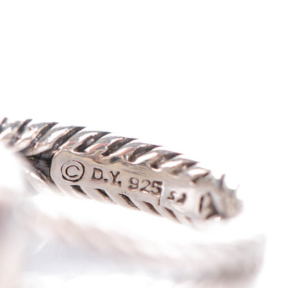 David Yurman Sterling Silver Diamond Black Onyx 7mm Petite Albion Ring 50 5.5 5 of 6