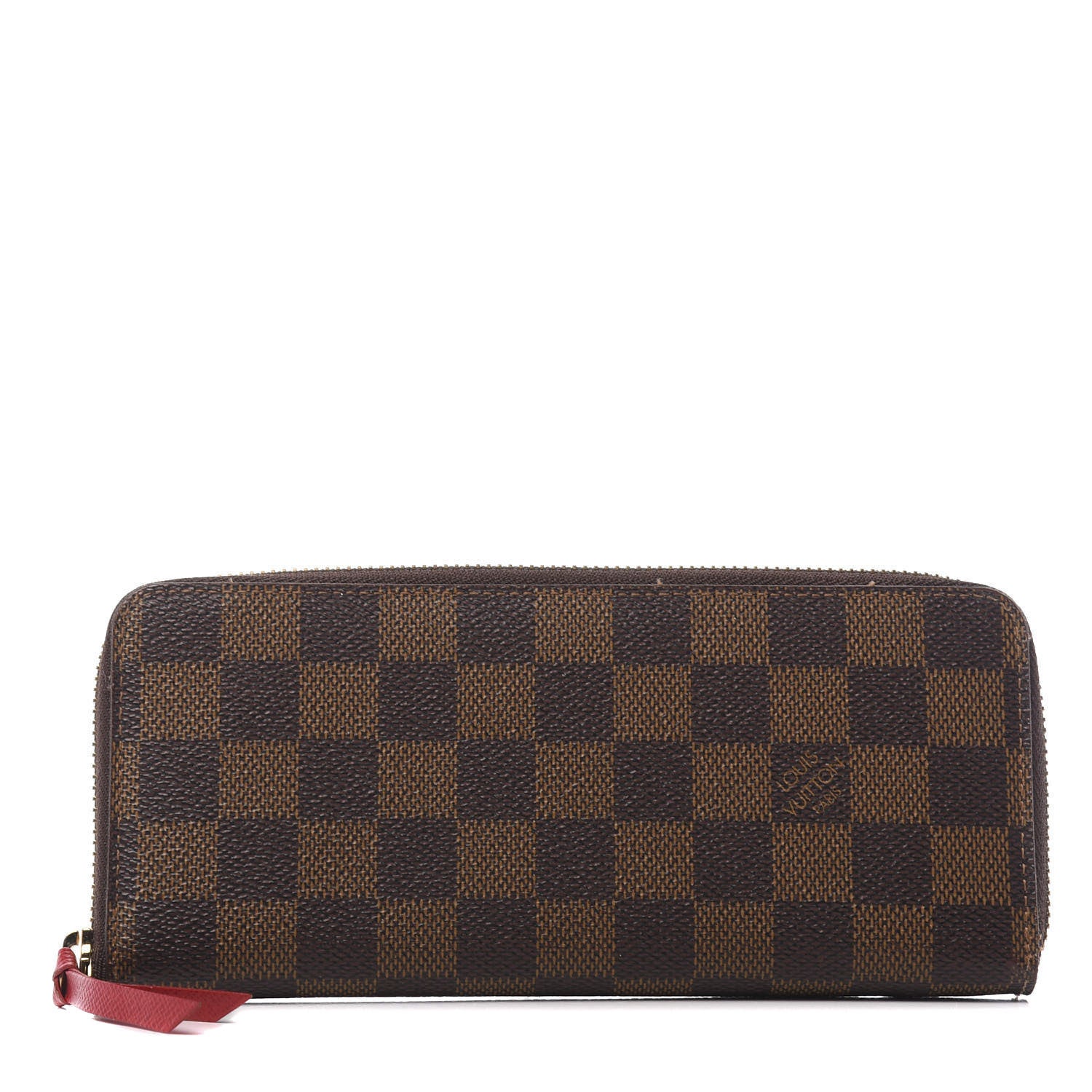 Louis Vuitton Damier Ebene Clemence Wallet Cherry 1 of 8